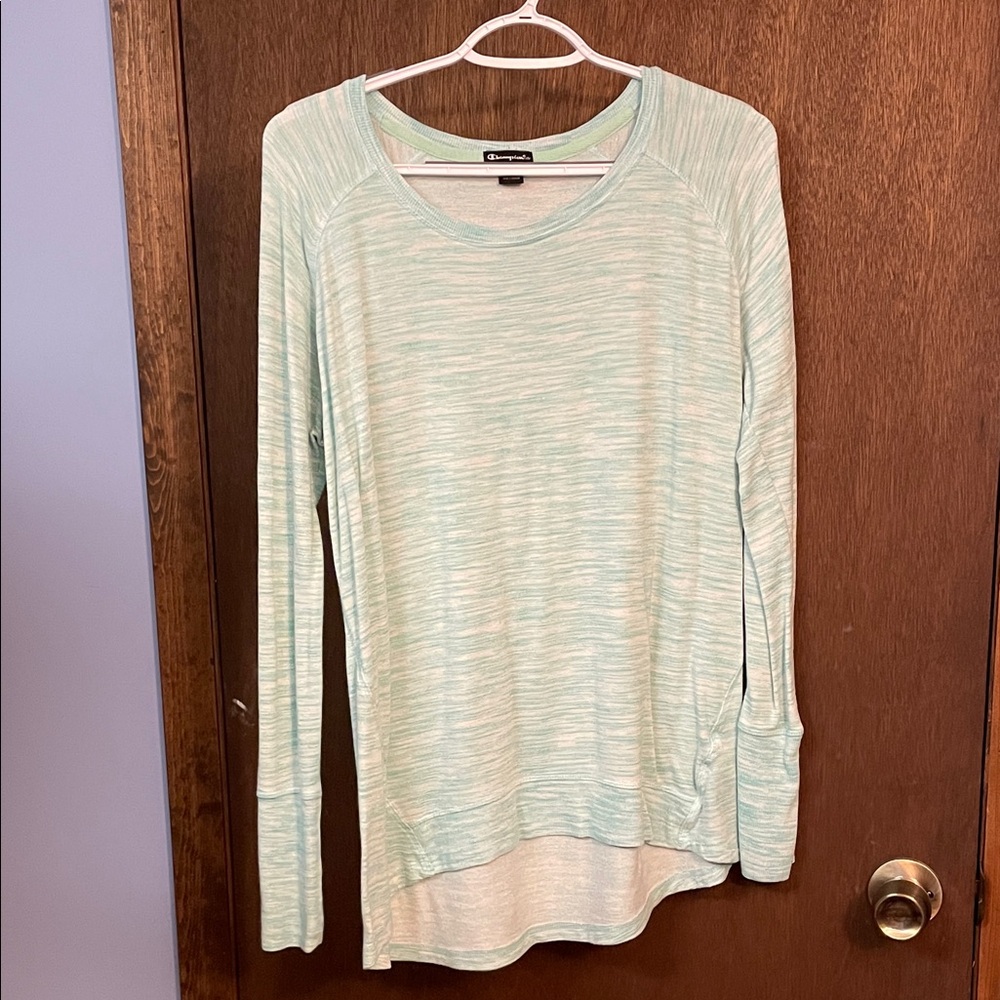 Champion Light Green Long Sleeve Tee